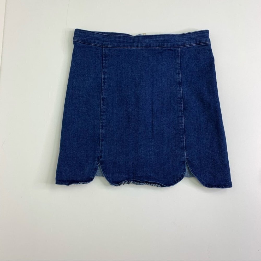 Denim mini skirt with stretch - Picture 3 of 6